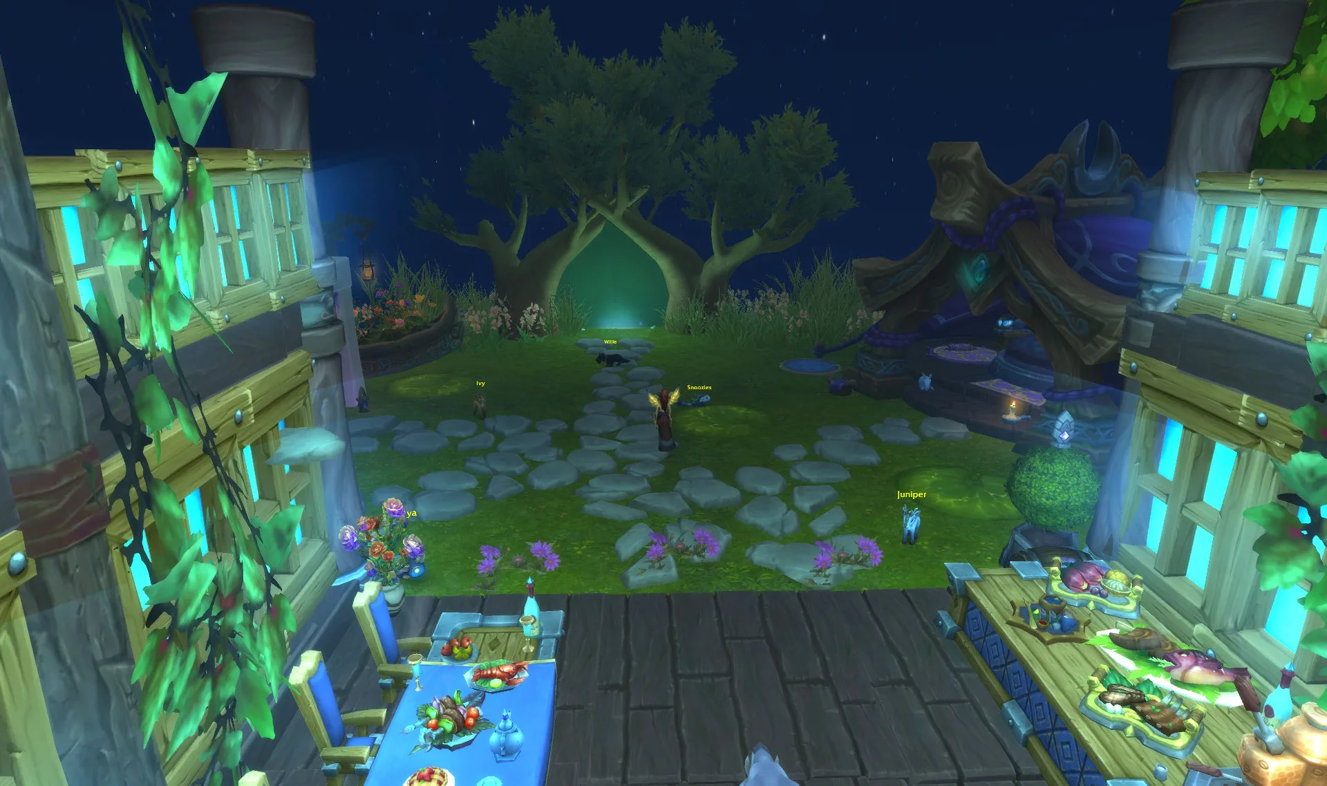 Beautiful nightroom with a bouffee HUD layout screenshot
